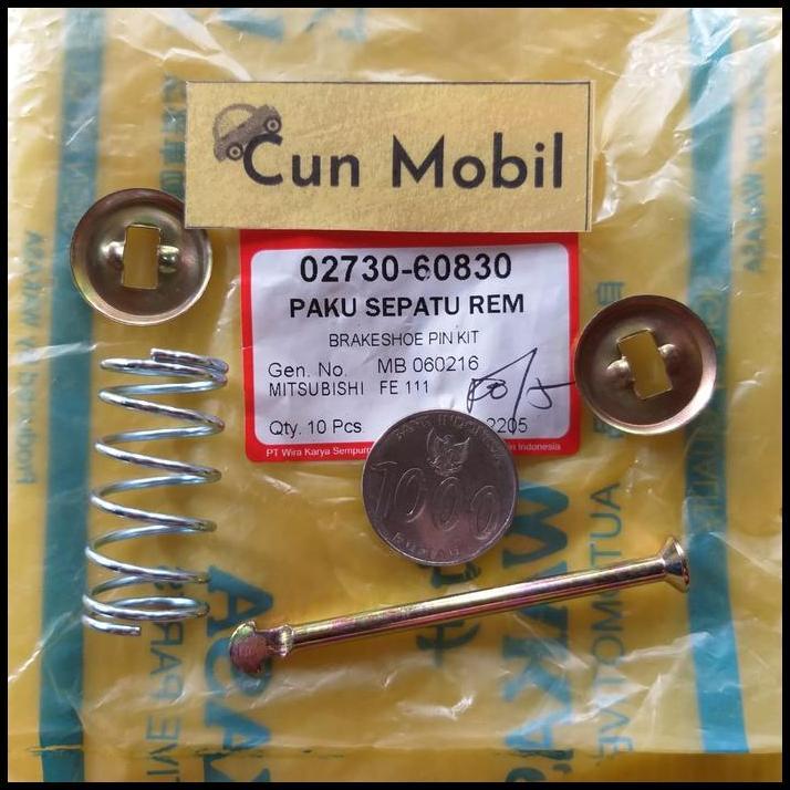 TERLARIS PAKU PIRODO PIN KIT BRAKE SHOE FE111, PS100 PANJANG 63 MM WKS 
