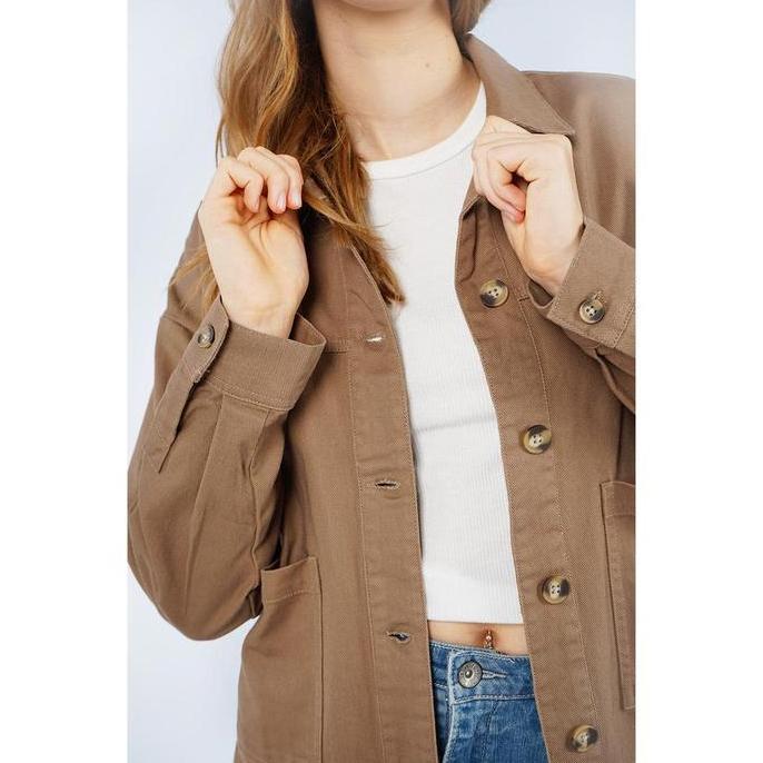 Logo Jeans Jaket Zeline Brown 34411L5BW (TERBAIK) (TERBARU) (TERMURAH)