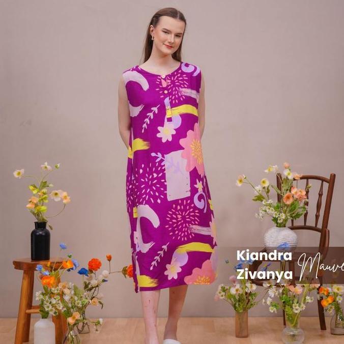 Oriana Homewear Midi Dress Kiandra Series (TERBAIK) (TERBARU) (TERMURAH)