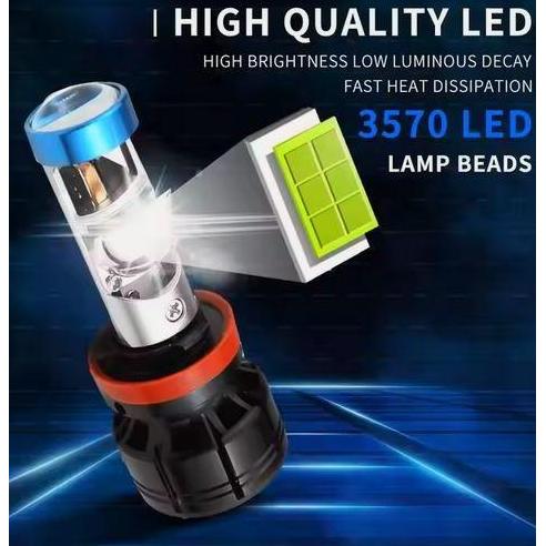 Promo Lampu P5 PLUS h4 h11 h16 projector bi led projie lens 42W motor mobil Diskon