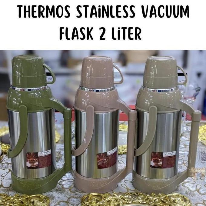 Termos Air Panas 2 liter Botol Thermos Vacuum Flask Stainless Steel PS