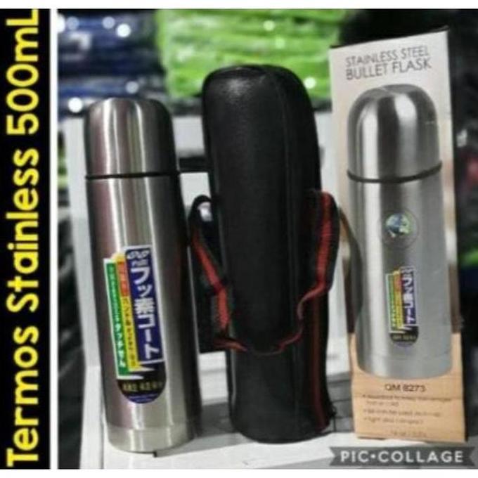 TERMOS STAINLESS + TAS - THERMOS AIR PANAS - TERMOS 500 ML - VACUUM FLASK - TERMOS TAHAN PANAS - TER