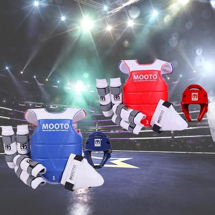 Alat Pelindung Taekwondo Full Set Guard Taekwondo Anak Body Protector Helm Guard (TERBAIK) (TERBARU)