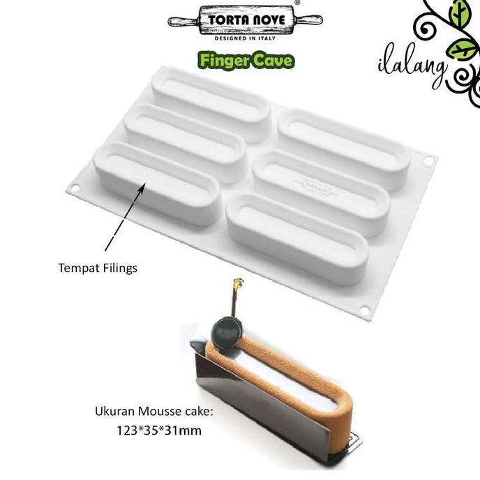 CETAKAN KUE KERING ECLAIR CHOUX FINGER CETAKAN SILIKON COKLAT TARTLET