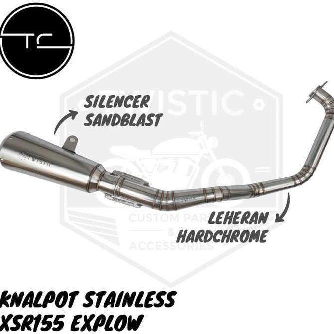 Knalpot Muffler Full System Stainless Explow Motor Xsr155 Custom High Quality