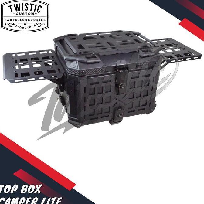 Top Box Pannier Tas Boks Bagasi Box Belakang Touring Camper Lite 45L 45 Liter Motor Himalayan Versys