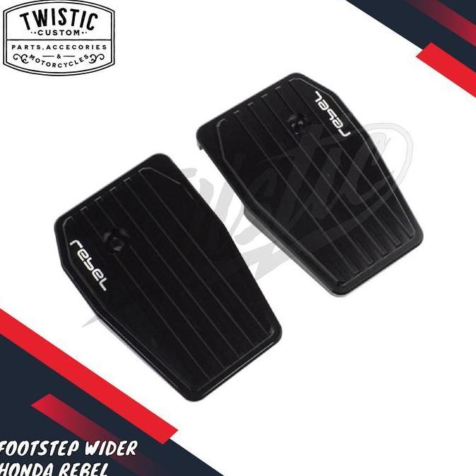 Footstep Foot Pegs Pijakan Kaki Wider Lebar Motor Honda Rebel 500 Cm500 Bobber Custom Ready