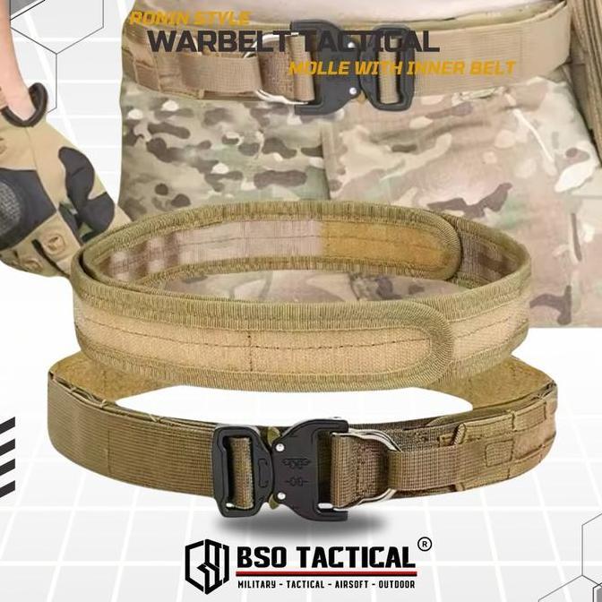 Ikat Pinggang RONIN Tactical IPSC Belt Molle Warbelt 2 Layer Black