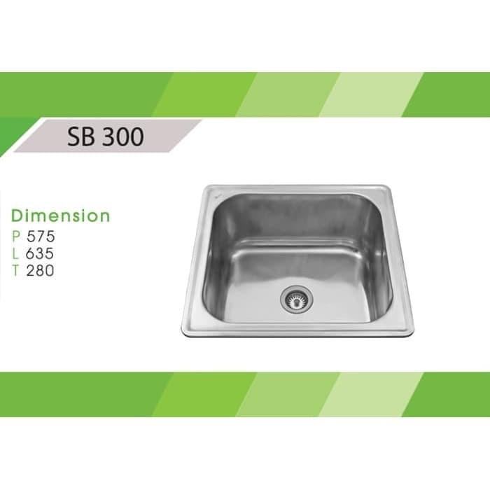 Kitchen Sink Stainless 1 Lubang Royal SB 300 / Sink 1 Lubang Dalam