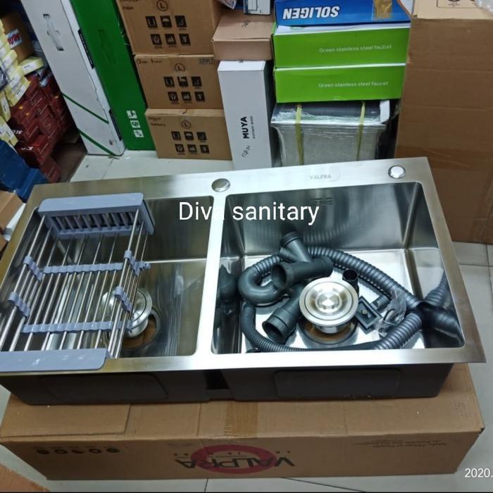 Kitchen sink minimalis 2 lubang / bak cuci piring valpra