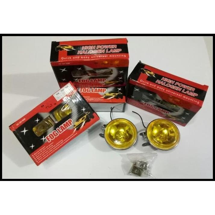 TERBARU LAMPU SOROT /LAMPU TEMBAK/FOG LAMP HALOGEN 24V/100W H3 BULAT 3" KUNING !!!!!!