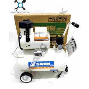 REZORHA Kompresor Angin 22L OILESS Listrik DR175 1.5HP SWAN / Air Compressor Silent Udara Tanpa Oli 