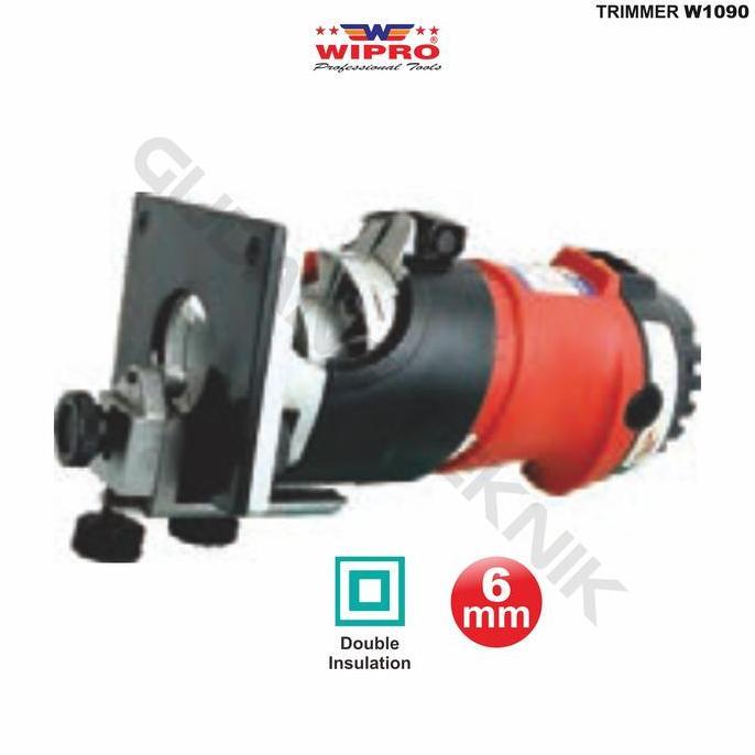 REZORHA Mesin Trimmer Router 6mmWIPRO W-1090 / Mesin Trimer Profil Kayu W 1090