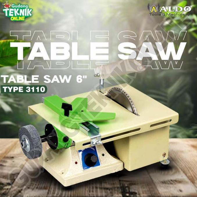 DHEALOKA Table Saw Multifungsi 6" ALDO 3110 / Table Saw Dua Fungsi ALDO 3110 / Meja Potong Gergaji K