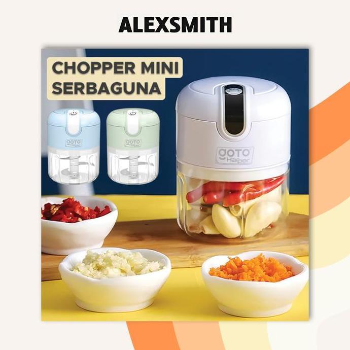 Goto Lucy Harper Mini Chopper Blender Penggiling Bumbu DapurPortable