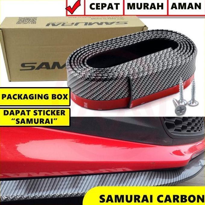 Lips Bumper Samurai HITAM CARBON mobil ceper Duck Tail Samurai Lip protector List Bumper bodykit ext