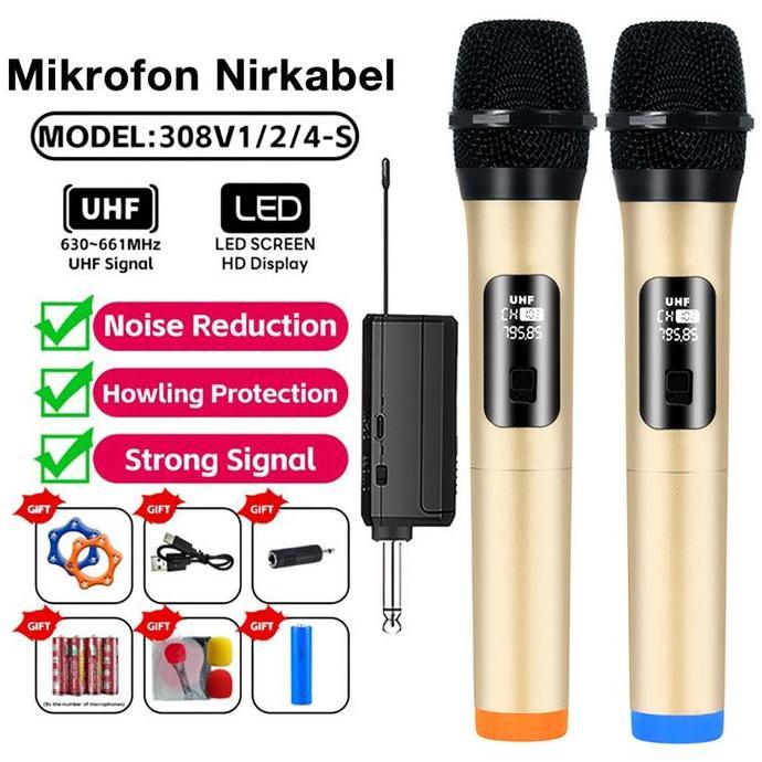 evacost - mikrofon karaoke wireless mikrofon profesional mikrofon handheld uhf mic wireless karaoke