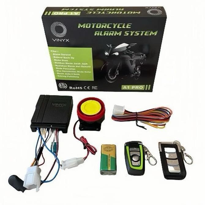 ALARM MOTOR VINYX A1 PRO REMOTE STATER JARAK JAUH + BATERAI MESIN JEDA HONDA YAMAHA SUZUKI UNIVERSAL
