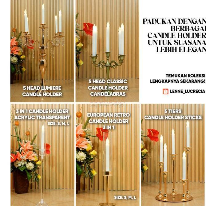 Lilin elektrik Led Candle Satuan Dekorasi Lilin Palsu Pajangan Rumah Pesta Wedding Pernikahan LED-15
