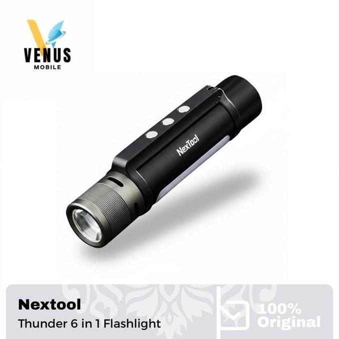 Bargoyer - NexTool Thunder Flashlight Outdoor 6 in 1 - nextool senter 6in1 Lampu Senter Camping
