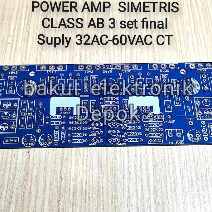 devimastore - pcb power amplifier simetris class ab 3w
