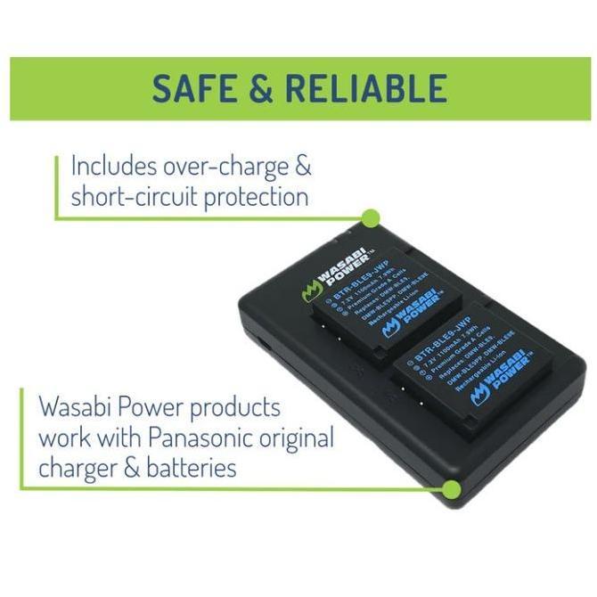 TERMURAH - Wasabi Power Battery & Charger KIT for Panasonic DMW-BLE9 DMW-BLG10 DMW BLE9 BLE9E BLG10 