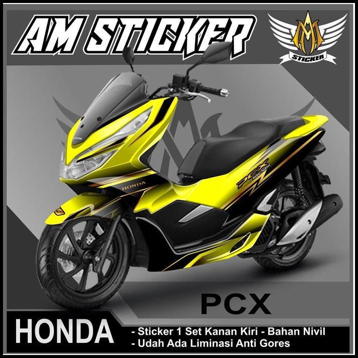 GRATIS ONGKIR (PREMIUM) STICKER DECAL HONDA PCX 160 BLACK 