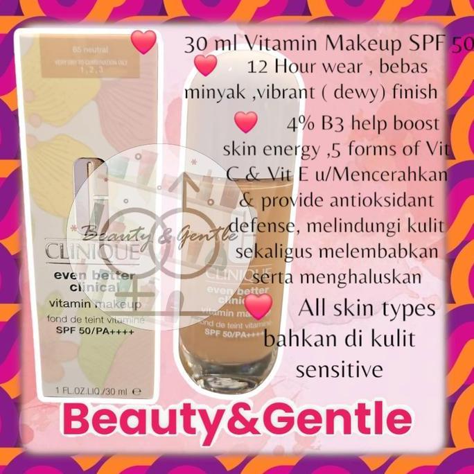 New PROMO Clinique Even Better Clinical Vitamin Makeup SPF 50/PA++++ Foundation