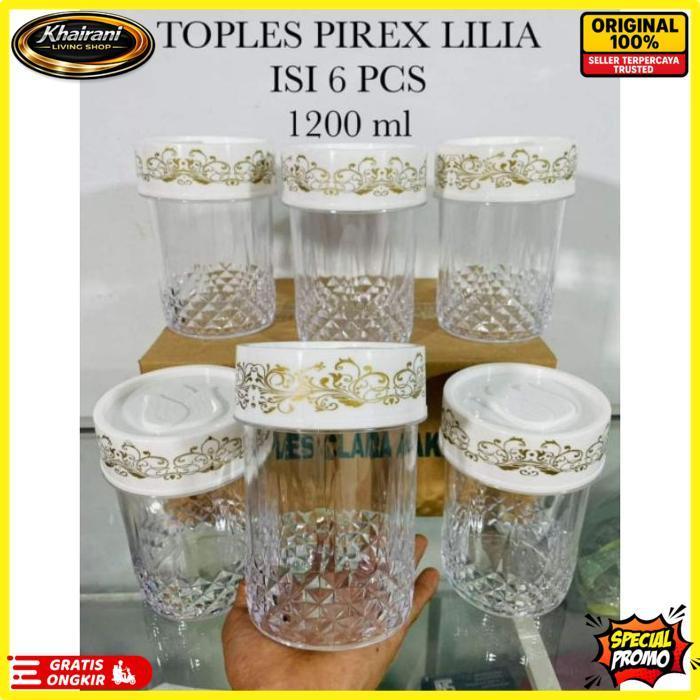 Best Seller Termurah Toples Lebaran Pirex Lilia 1200 Ml Set 6