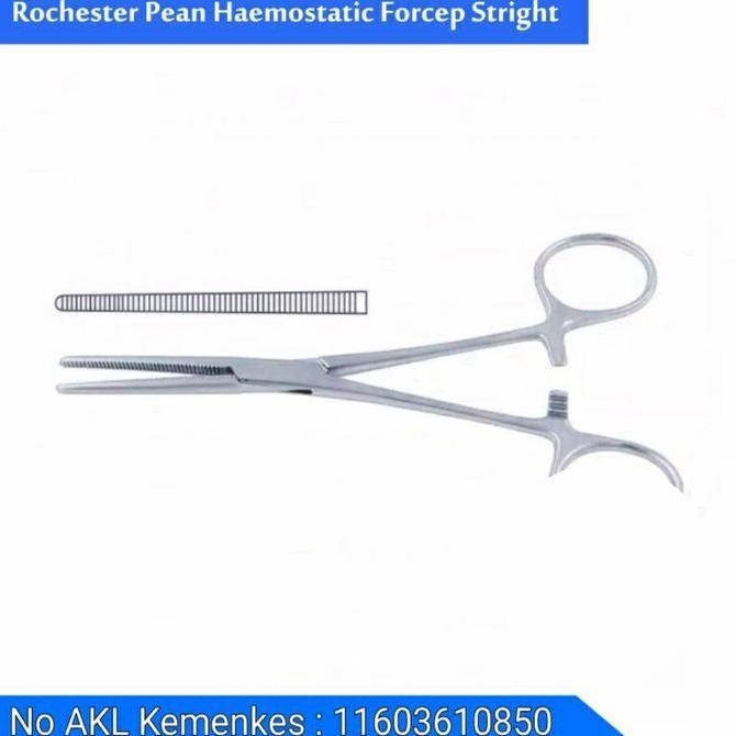 Medclean- Pean Klem 14 Cm Bengkok Pean Lurus Klem Arteri Bengkok Arteri Clamp