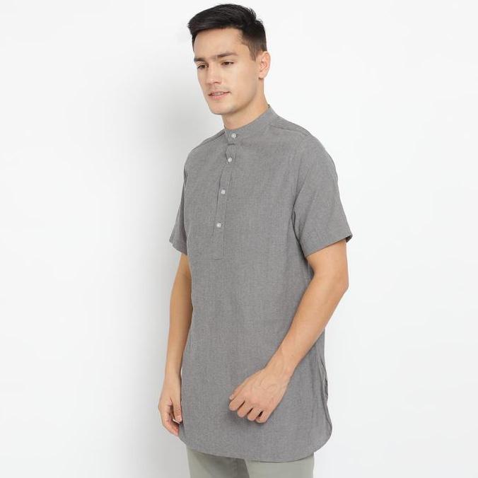 Toraformen - Ankara Kemeja Koko Pria Muslim Lengan Pendek Baju Kantong