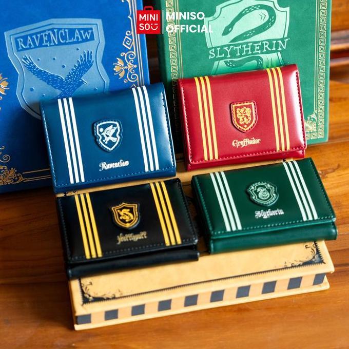 Miniso x Harry Potter Women Trifold Wallet Dompet Lipat Tiga Wanita Pria Model Mogwarts Gryffindor R