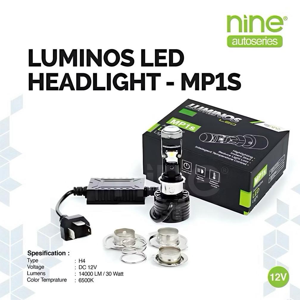LUMINOS LAMPU LED UTAMA H6 H4 H7 MINI PROJEKCTOR 30 WAT NINE LUMINOS SUPER TERANG