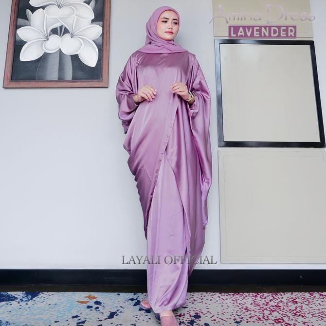 Layali - Amina Dress Silky Kaftan Kondangan by Layali