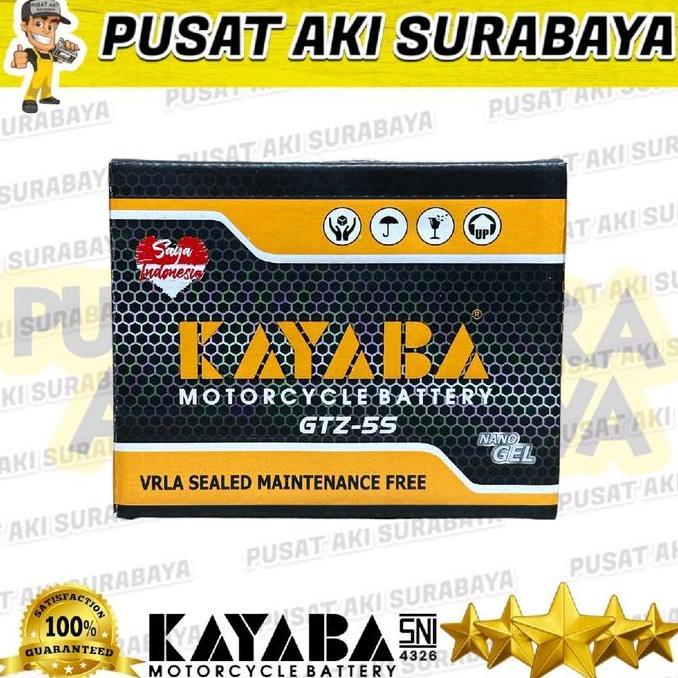 Promo ACCU KERING ASLI ORIGINAL AKI KYB GTZ5S KAYABA GTZ5S 5 AMPER MOTOR TRAIL HONDA CRF 150 CRF L V