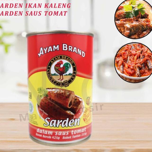 Sarden Ikan Kaleng Ayam Brand Sarden Saus Tomat 425Gr