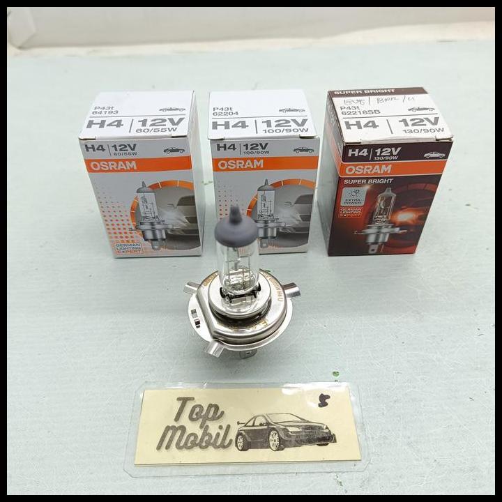 TERBARU BOHLAM HALOGEN H4 12V 60/55W H4 12V 100/90W H4 12V 130/90W OSRAM 