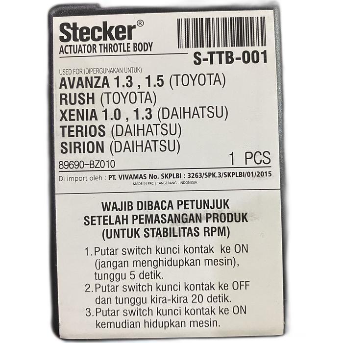 Servo Sensor Idle Control Sensor Isc Actuator Avanza 1.3 Dll Birkens Original Dan Terpercaya