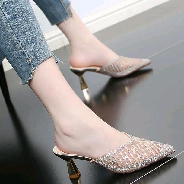 3rabanapusat - sandal pesta heels wanita elegan tinggi 7 cm - sepatu high heels pesta kondangan terb