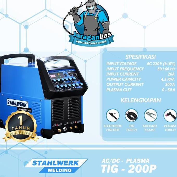 Spesial Stahlwerk Tig - 200P Plasma | Mesin Las Tig + Mma + Plasma Ac/Dc