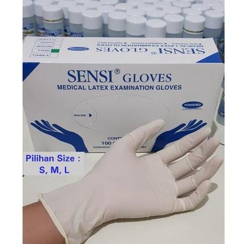 Ready SENSI GLOVES LATEX SARUNG TANGAN SENSI ISI 100