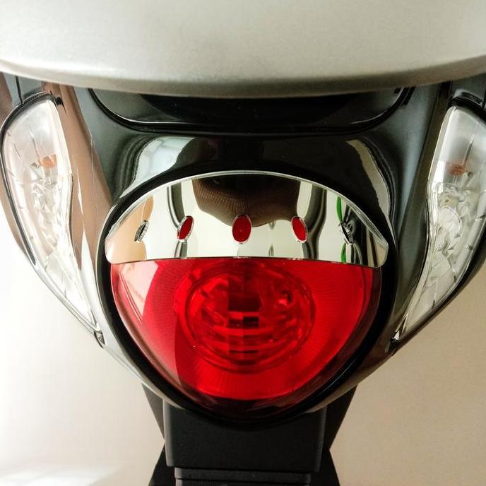 New Scoopy 2021 Rear Visor Pet Stop Lamp Chrome - Topi Lampu Belakang Terbaru