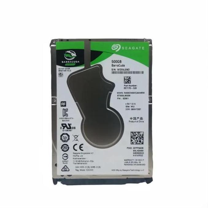 Hardisk 500GB Seagate BarraCuda Sata 2.5 Baru 0 Days. Internal