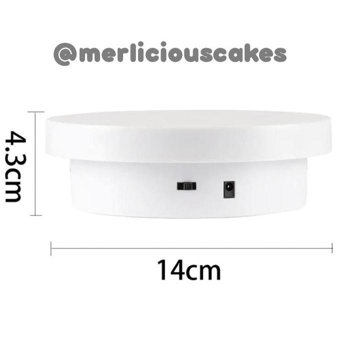 NEW 14 Cm Wireless or Plug In Cake Rotating Machine Mesin Putar Kue Carousel Cake Rotary Machine