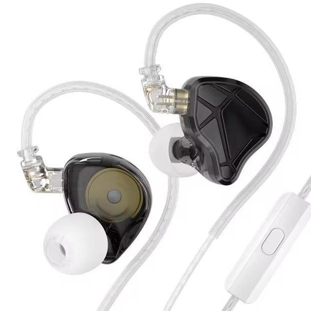 KNOWLEDGE ZENITH KZ ESX 10TH ANIVERSARY BASSHEAD IEM EARPHONE with MICBLACK EDITION