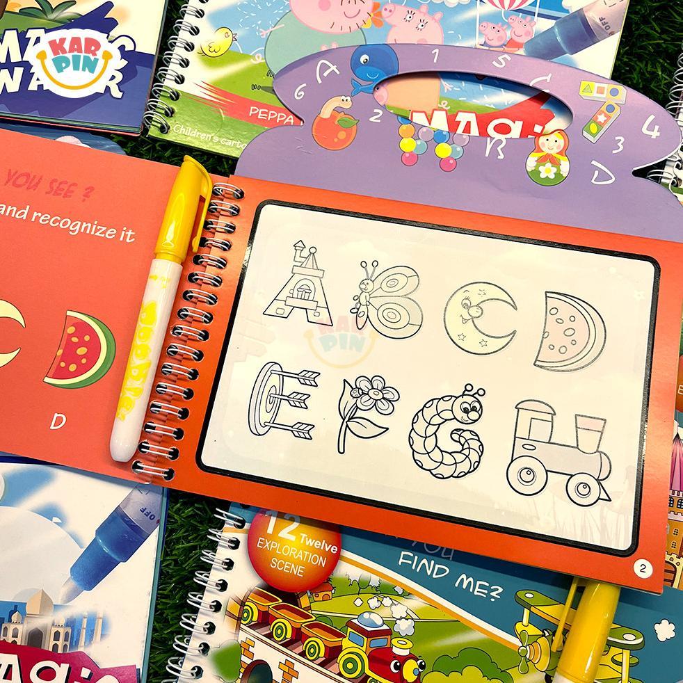 Grosir Karpin Magic Water Book Mainan Edukasi Anak Painting Bisa Dipakai Ulang