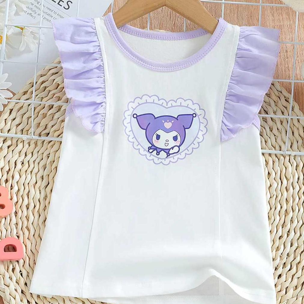 SET TUTU CUTE SANRIO BAJU SETELAN ROK TUTU ANAK CEWEK FASHION ALA KOREA LUCU DAILY CASUAL SANTAI