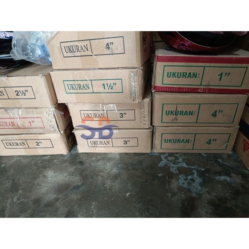 Paku "Cap Badak / Tiga Paku" 1 Dus 8Kg / Paku Besi / Paku Kayu / Paku Biasa / Paku Kayu 1Dus / Paku 