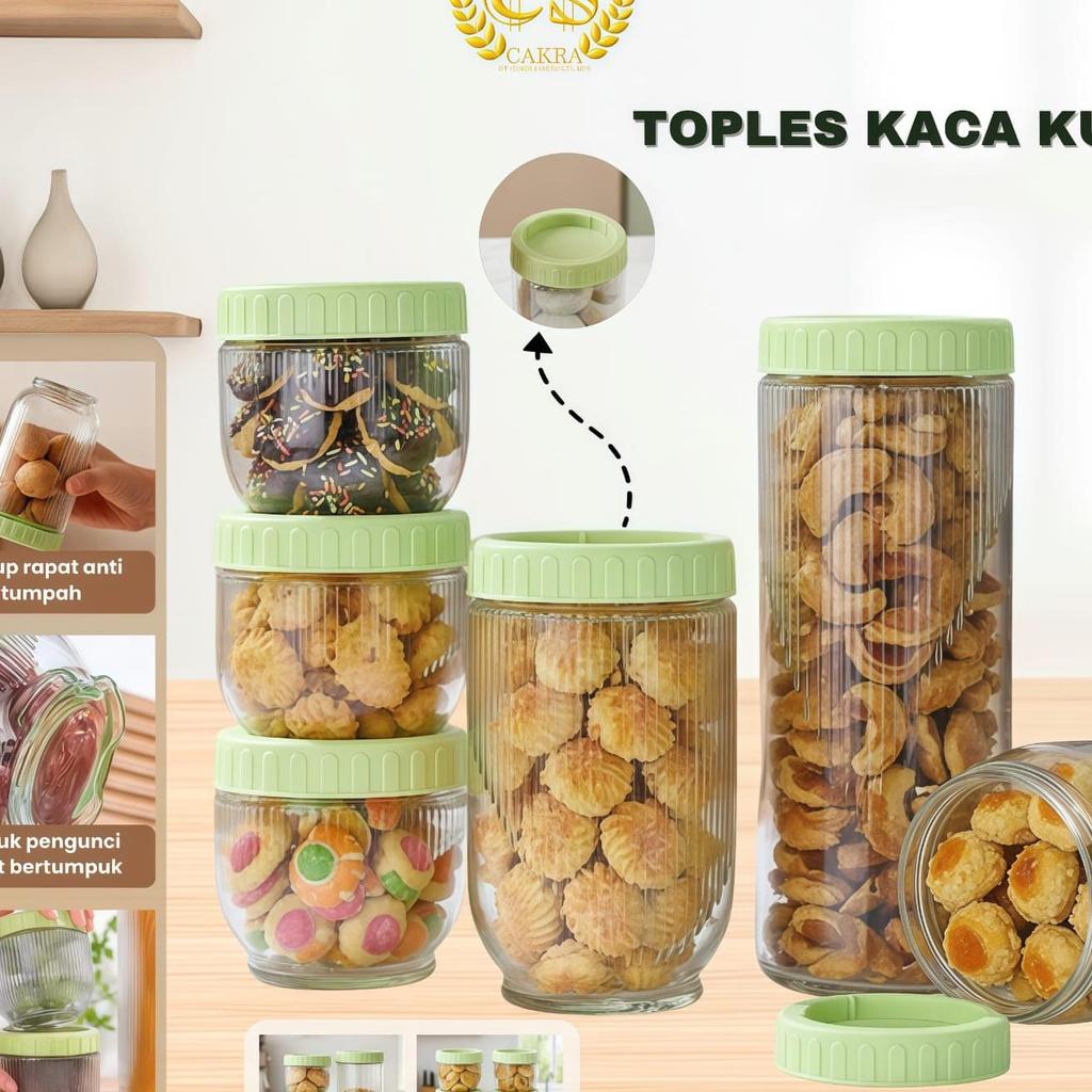 Cs Toples Kaca Beling 3In1 / Toples Kue Lebaran