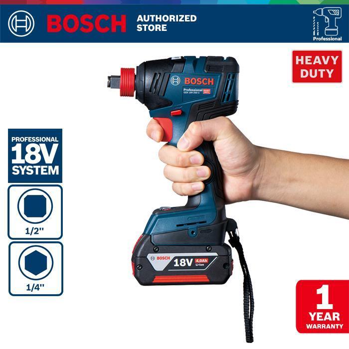 Bosch Brushless Impact Driver & Wrench / Obeng & Kunci Impact Baterai 18 Volt GDX 18V-200